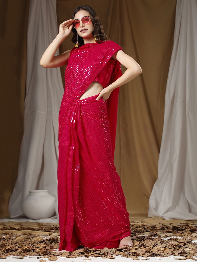 Aab Sequence Party Wear Saree Catalog
